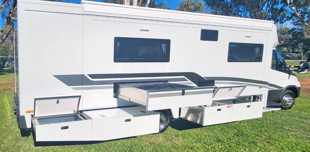 Wirraway 260 SL Motorhome Showing the slideout room